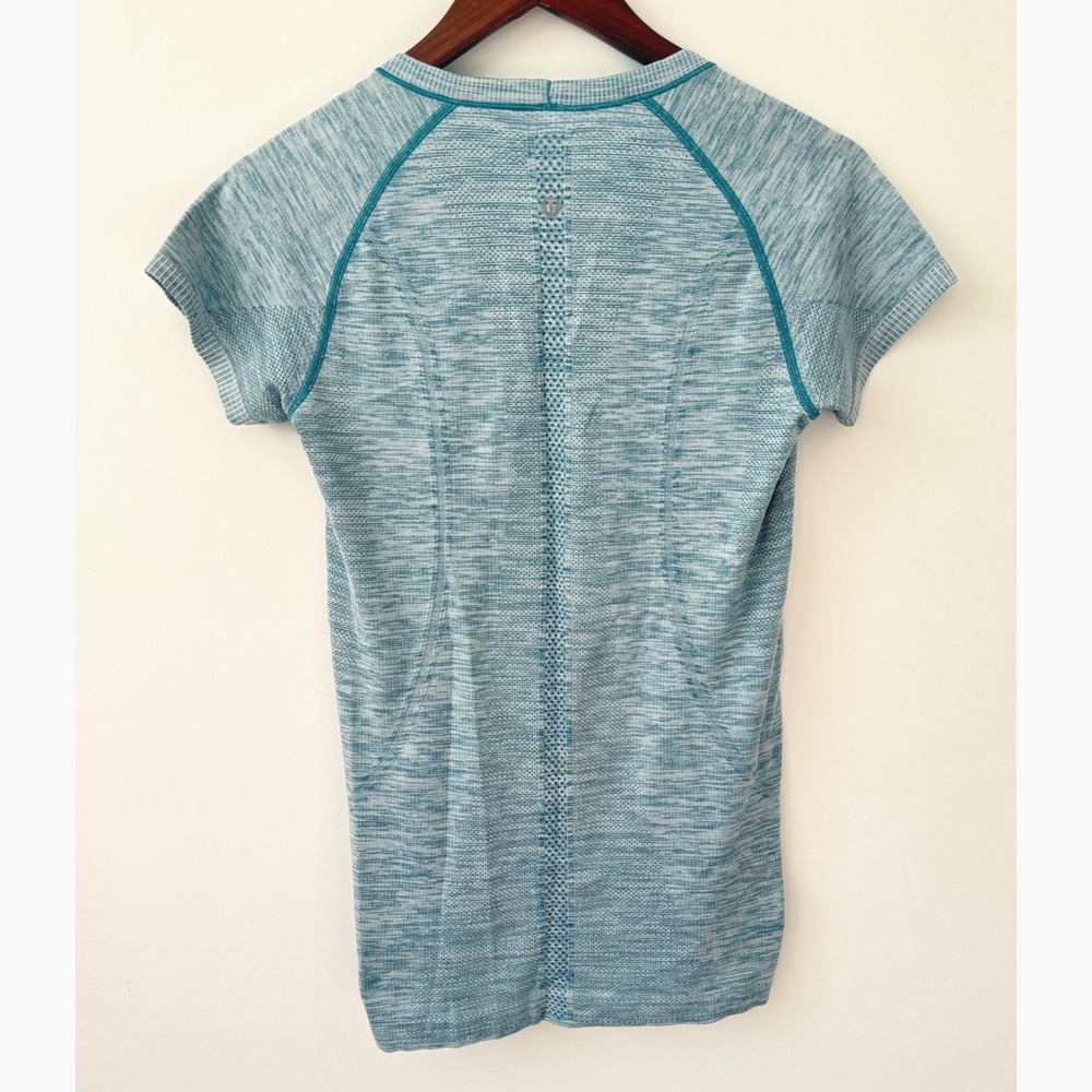 Lululemon Women's Swiftly Tech Short Sleeve Scoop Heathered Tofino Teal Sz 8 - Picture 5 of 10
